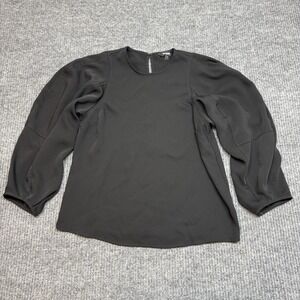 Express Womens Large Black Blouse Polyester Lightweight Top